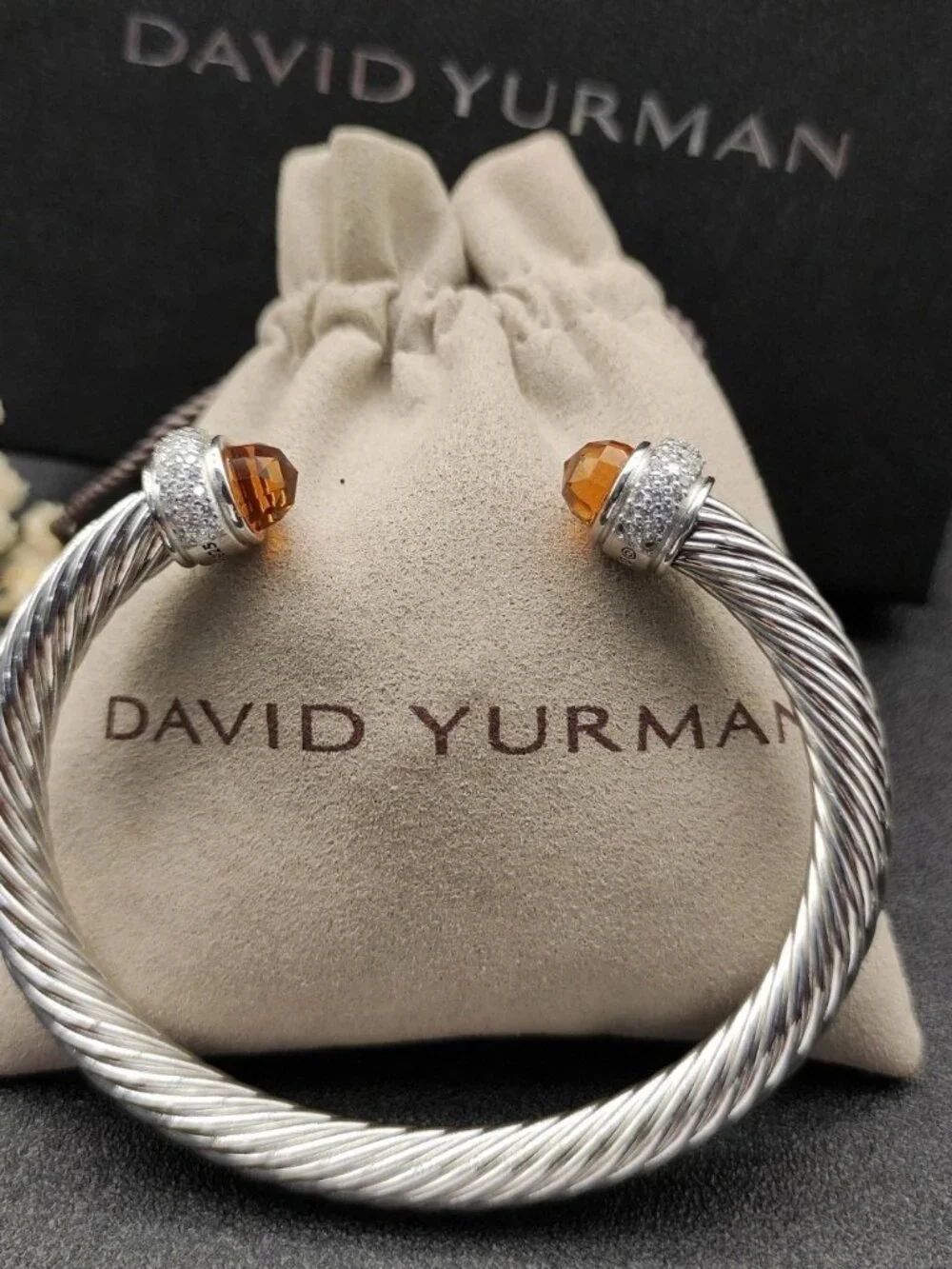 💐David Yurman💐 Silver Cable-Twist Bracelet
